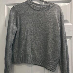 Quince Heather Gray Crew Neck Sweater